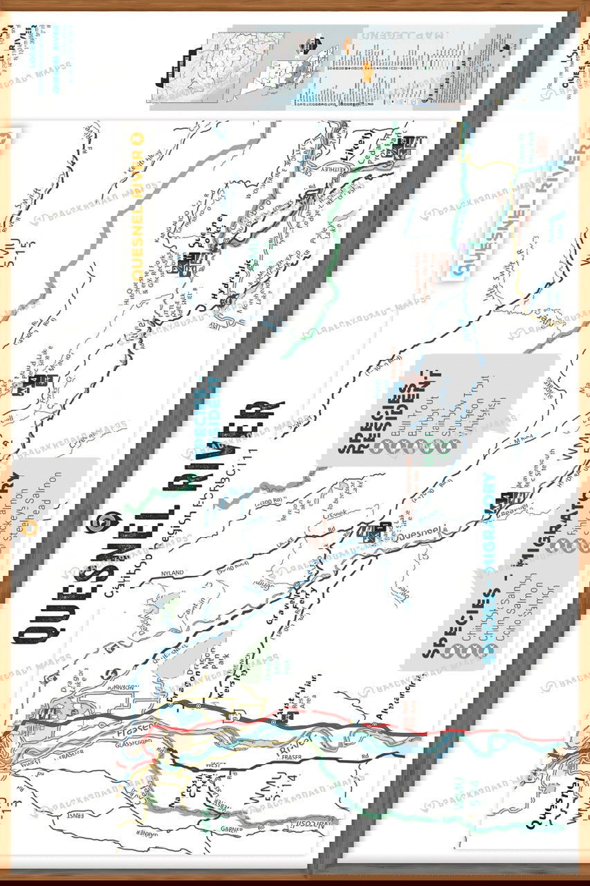 FCRBC111-112 Quesnel River  - Wall Map - Backroad Maps