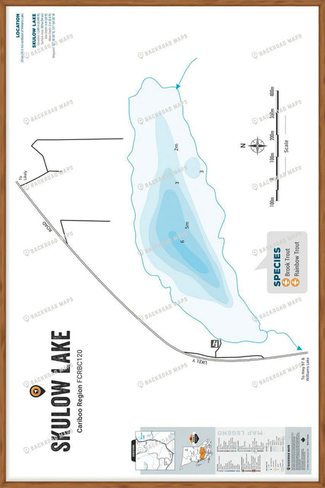 FCRBC120 Skulow Lake  - Wall Map - Backroad Maps
