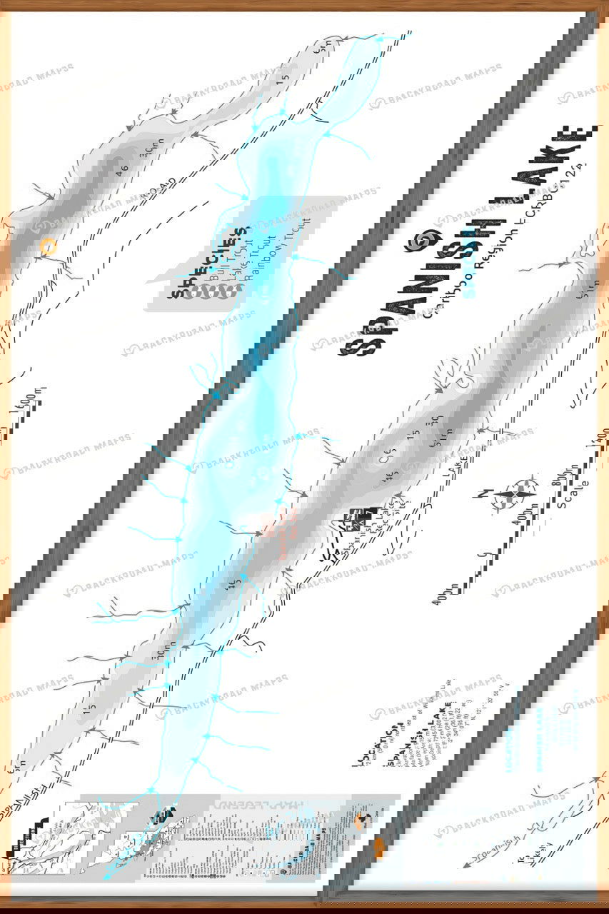 FCRBC122 Spanish Lake  - Wall Map - Backroad Maps