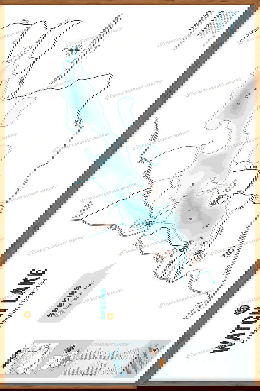 FCRBC134 Watch Lake  - Wall Map - Backroad Maps