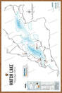 FCRBC134 Watch Lake  - Wall Map - Backroad Maps