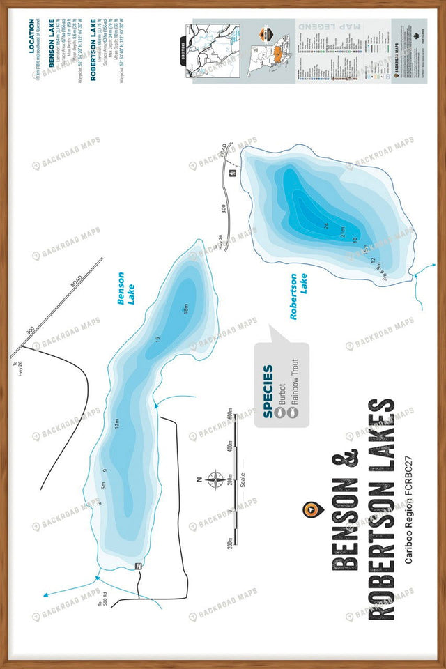 FCRBC27 Benson & Robertson  - Wall Map - Backroad Maps
