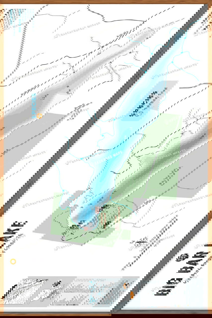 FCRBC28 Big Bar Lake  - Wall Map - Backroad Maps