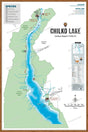 FCRBC46 Chilko Lake  - Wall Map - Backroad Maps