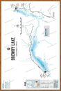 FCRBC58 Drewry Lake  - Wall Map - Backroad Maps