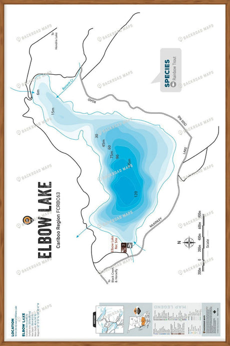 FCRBC63 Elbow Lake  - Wall Map - Backroad Maps