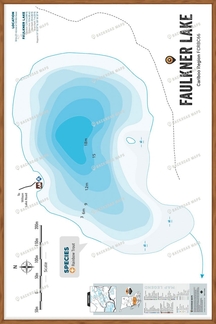 FCRBC66 Faulkner  - Wall Map - 