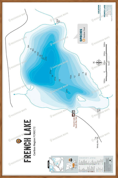 FCRBC72 French Lake  - Wall Map - Backroad Maps