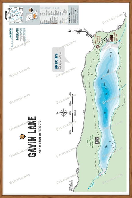 FCRBC73 Gavin Lake  - Wall Map - Backroad Maps