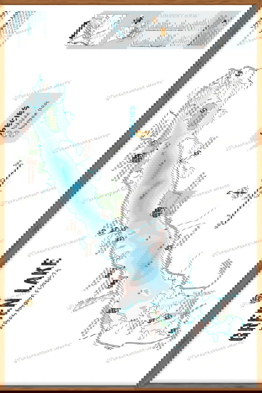 FCRBC74 Green Lake  - Wall Map - Backroad Maps