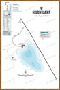 FCRBC88 Hush Lake  - Wall Map - Backroad Maps
