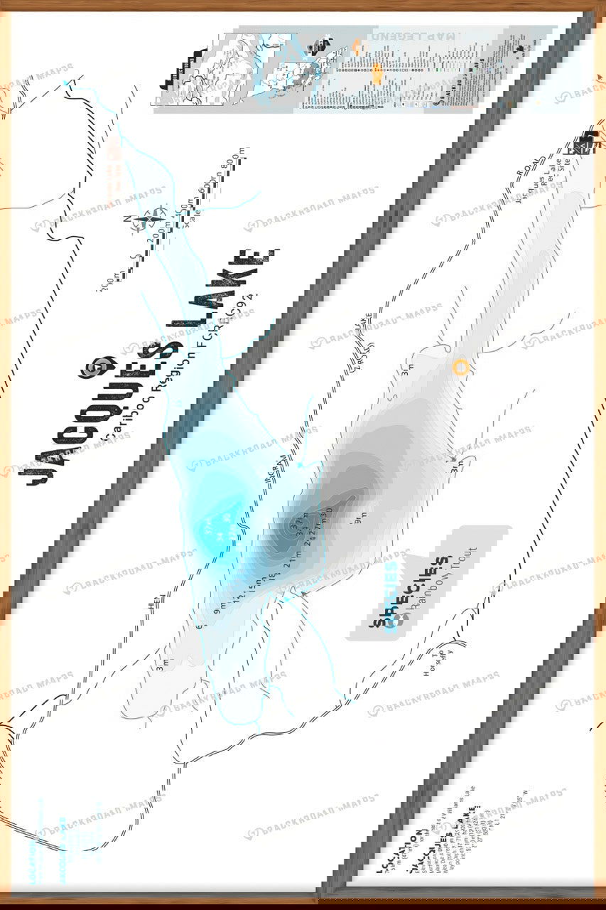 FCRBC92 Jacques Lake  - Wall Map - Backroad Maps