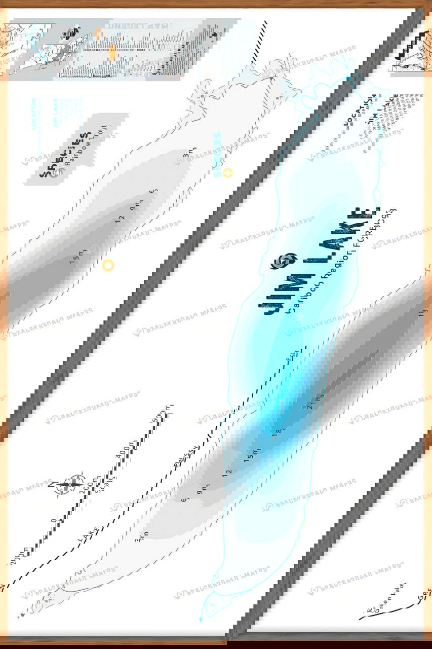 FCRBC93 Jim Lake  - Wall Map - Backroad Maps