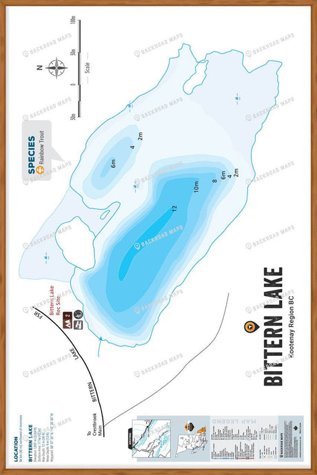 FKRBC30 Bittern Lake - Wall Map - Backroad Maps