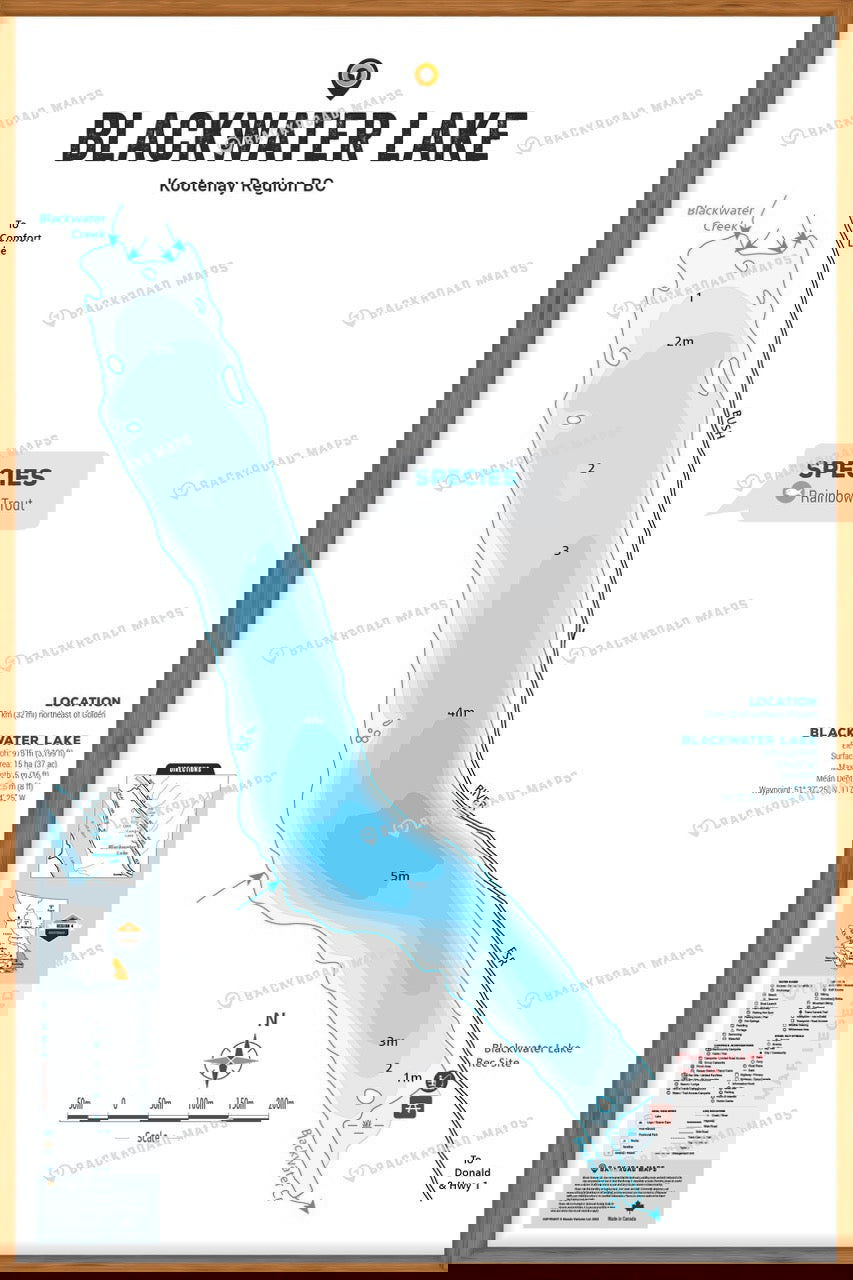 FKRBC31 Blackwater Lake - Wall Map - Backroad Maps