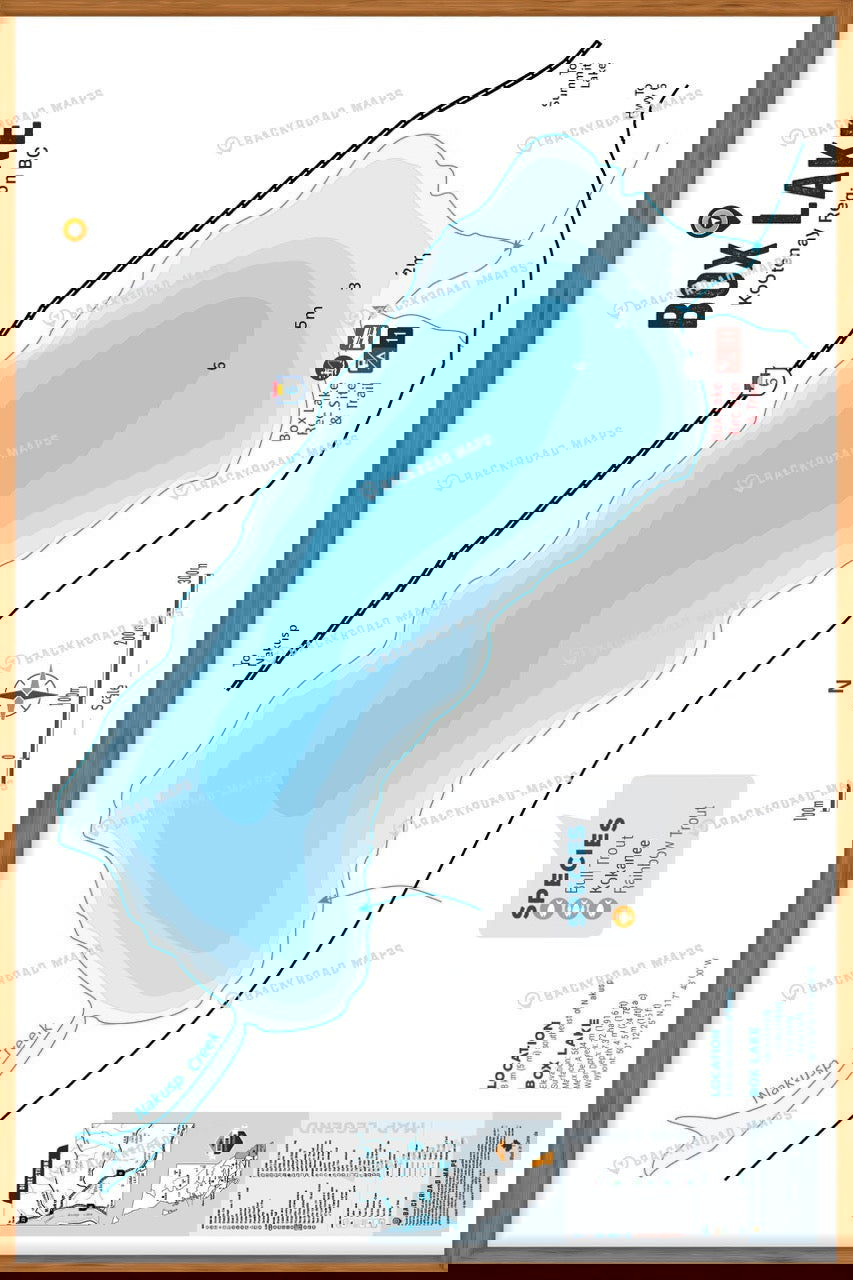 FKRBC33 Box Lake - Wall Map - Backroad Maps