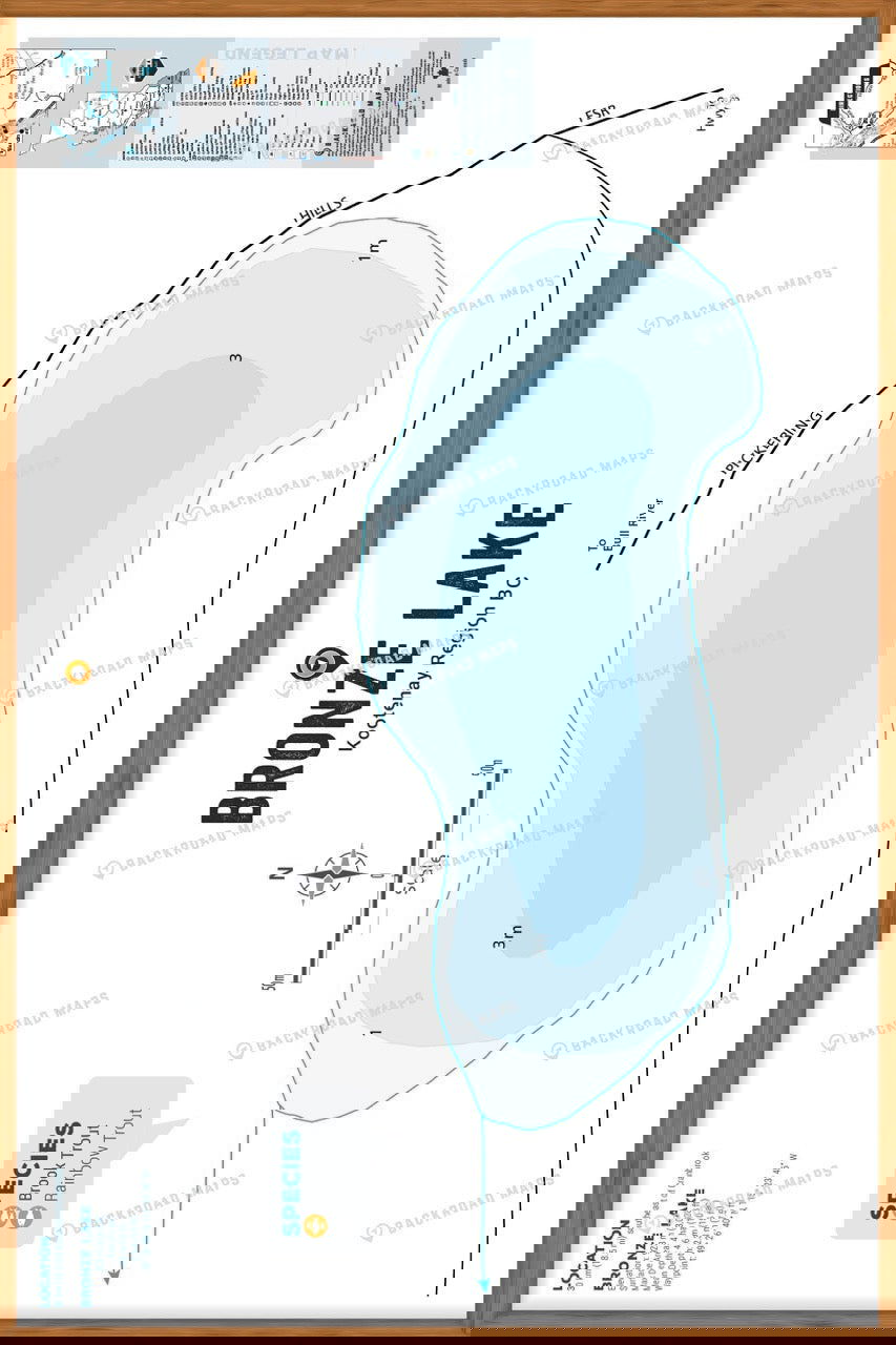 FKRBC34 Bronze Lake - Wall Map - Backroad Maps