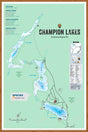 FKRBC40 Champion Lakes - Wall Map - Backroad Maps