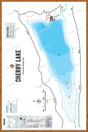 FKRBC43 Cherry Lake - Wall Map - Backroad Maps