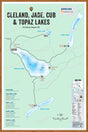 FKRBC44 Cleland, Jade, Cub, Topaz Lakes - Wall Map - Backroad Maps