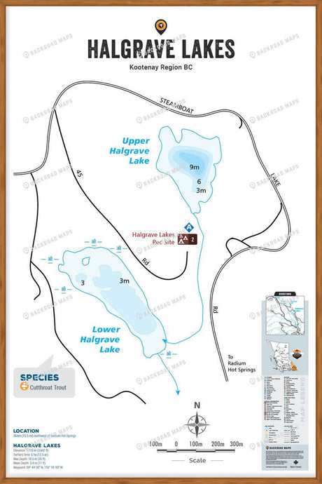 FKRBC62 Halgrave Lakes - Wall Map - Backroad Maps