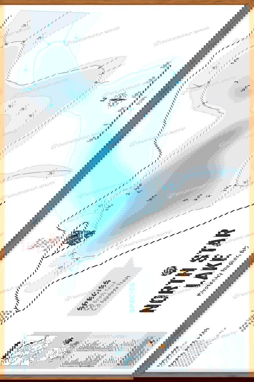 FKRBC90 North Star Lake - Wall Map - Backroad Maps
