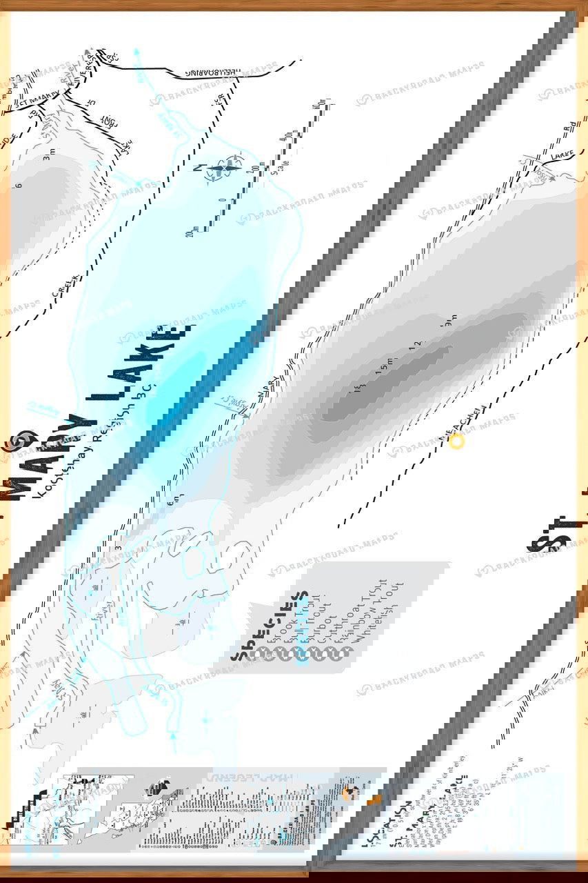 FKRBC99 St. Mary Lake - Wall Map - Backroad Maps