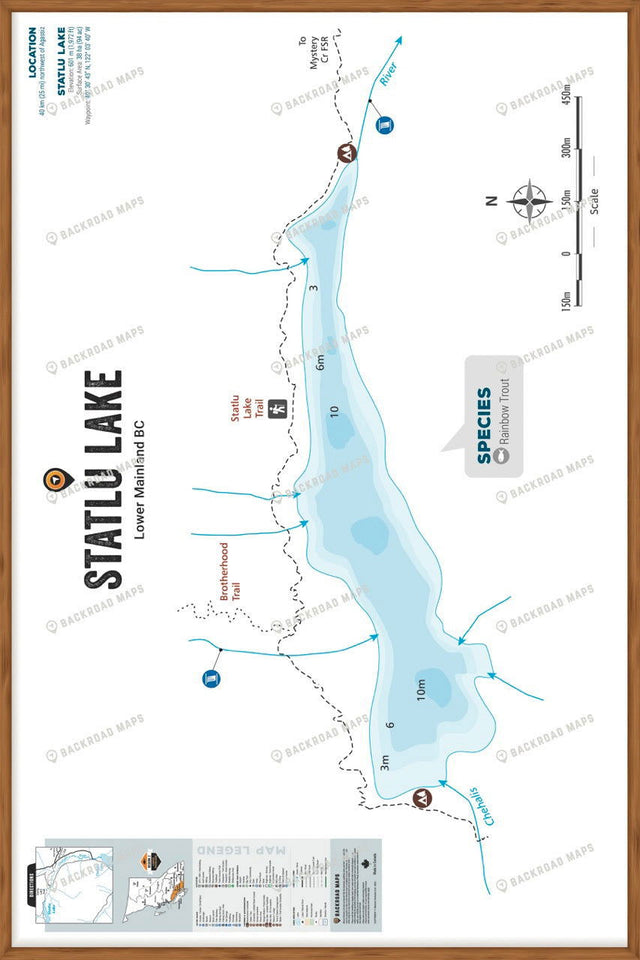 FLMBC102 Statlu Lake - Wall Map - Backroad Maps
