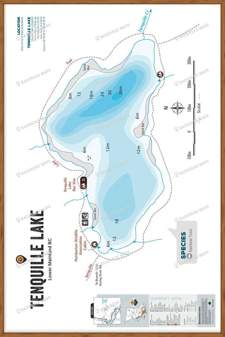 FLMBC108 Tenquille Lake - Wall Map - Backroad Maps