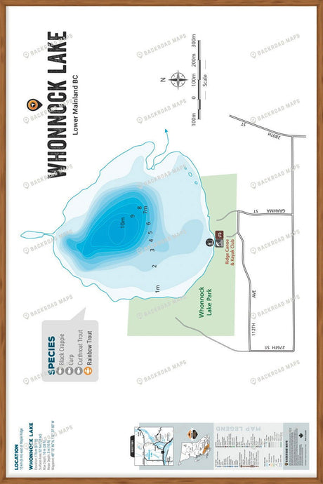 FLMBC113 Whonnock Lake - Wall Map - Backroad Maps