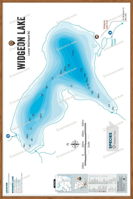 FLMBC114 Widgeon Lake - Wall Map - Backroad Maps