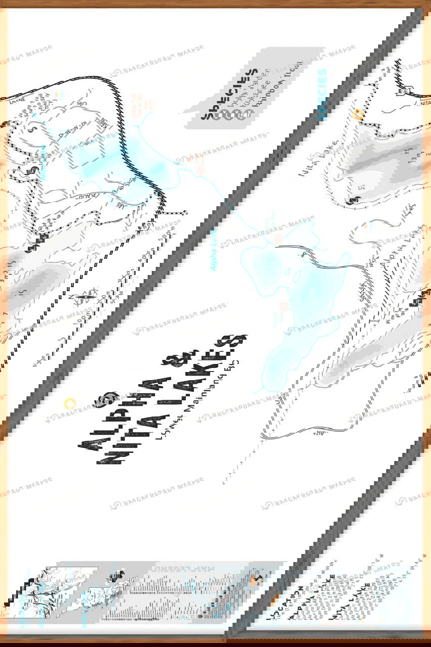 FLMBC24 Alpha & Nita Lakes - Wall Map - Backroad Maps