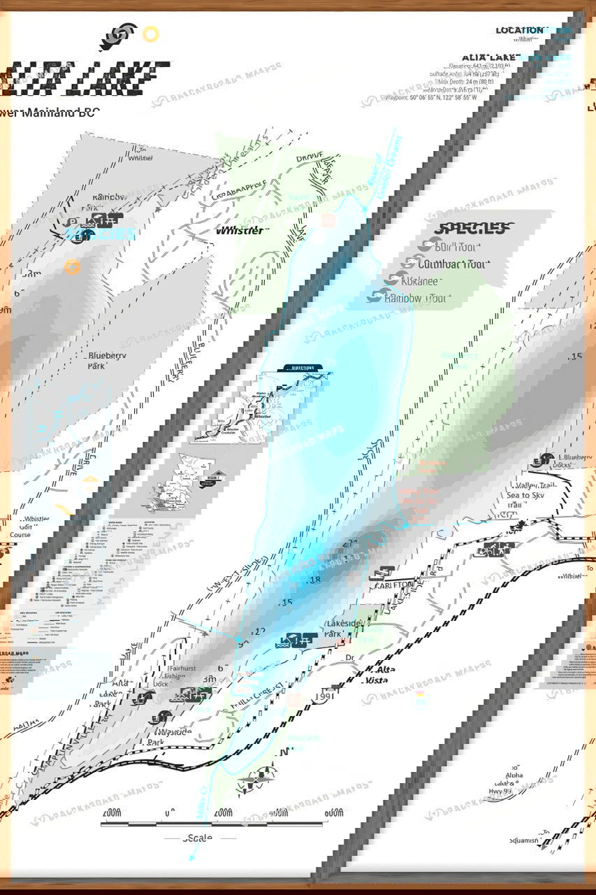 FLMBC25 Alta Lake - Wall Map - Backroad Maps