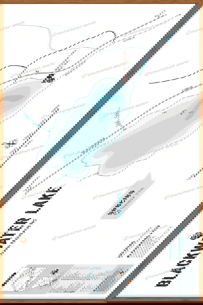 FLMBC28 Blackwater Lake - Wall Map - Backroad Maps