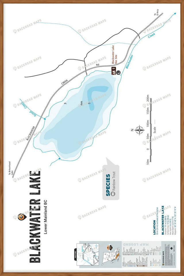 FLMBC28 Blackwater Lake - Wall Map - Backroad Maps