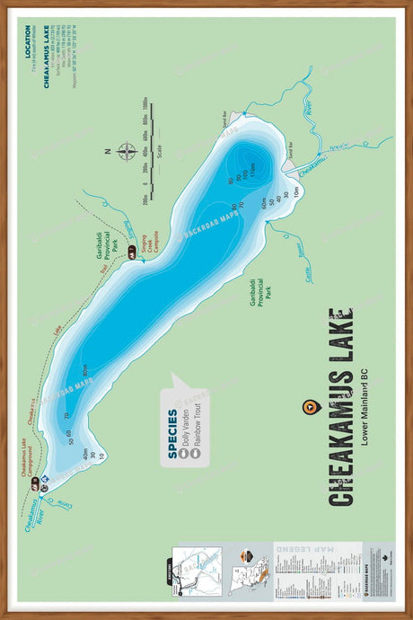 FLMBC35 Cheakamus Lake - Wall Map - Backroad Maps