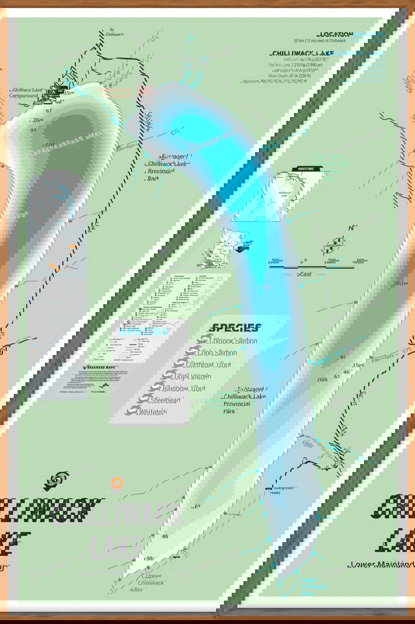 FLMBC38 Chilliwack Lake - Wall Map - Backroad Maps