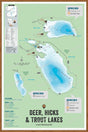 FLMBC45 Deer, Hicks, & Trout Lakes - Wall Map - Backroad Maps