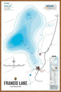 FLMBC52 Francis Lake - Wall Map - Backroad Maps