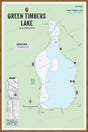FLMBC56 Green Timbers Lake - Wall Map - Backroad Maps