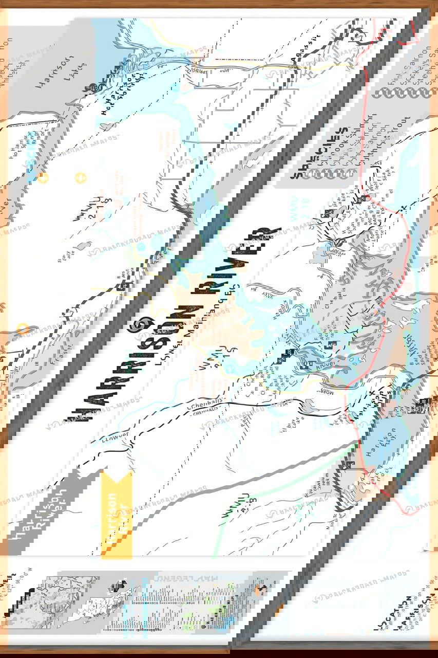 FLMBC59 Harrison River - Wall Map - Backroad Maps