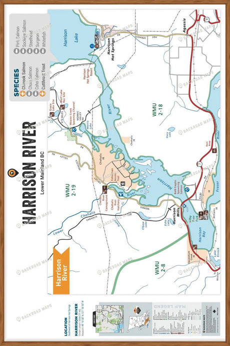FLMBC59 Harrison River - Wall Map - Backroad Maps