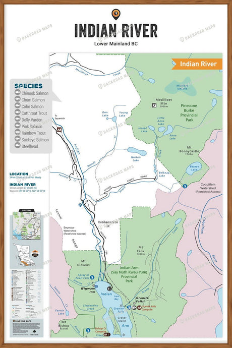 FLMBC63 Indian River - Wall Map - Backroad Maps