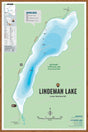 FLMBC74 Lindeman Lake - Wall Map - Backroad Maps