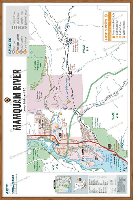 FLMBC78 Mamquam River - Wall Map - Backroad Maps