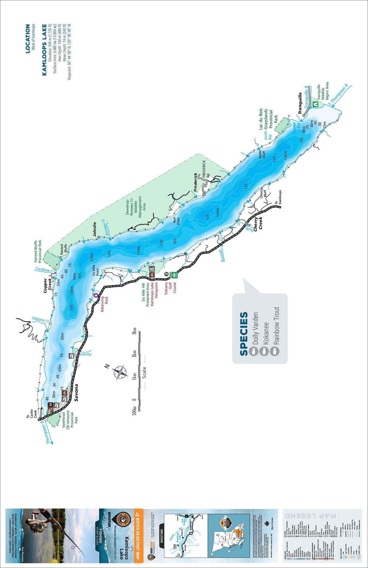 FTOBC101 Kamloops Lake - Backroad Maps