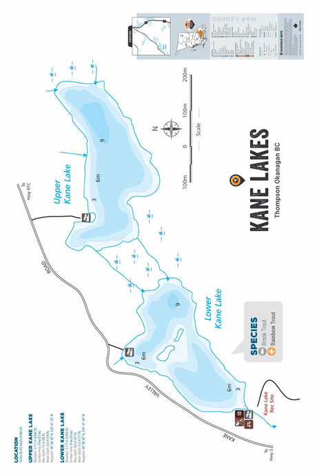 FTOBC102 Kane Lakes - Wall Map - Backroad Maps