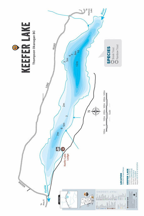 FTOBC103 Keefer Lake - Wall Map - Backroad Maps