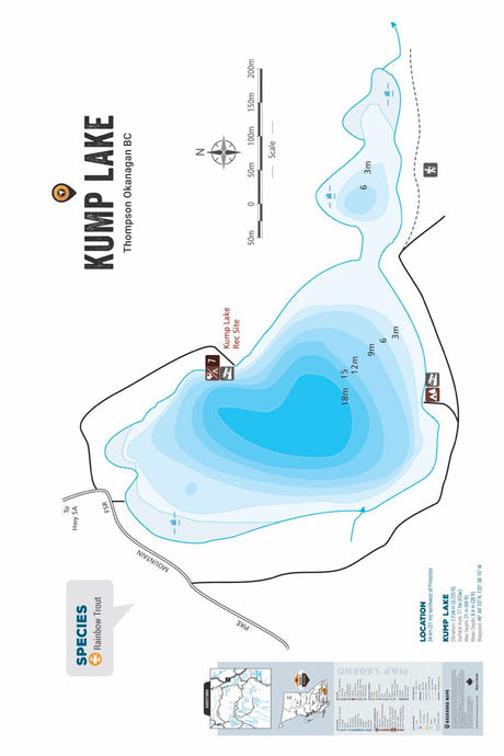 FTOBC109 Kump Lake - Wall Map - Backroad Maps