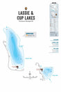 FTOBC115 Lassie & Cup Lakes - Wall Map - Backroad Maps